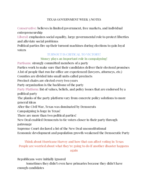 Texas Government Week 5 Notes