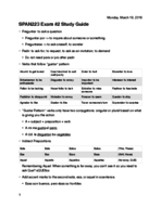 SPAN223 Study Guide Exam 2