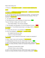 Poetry Terminology Quiz