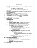 Sleeping Disorders