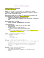 WLIT 1113H Exam 2 Study Guide