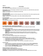 Chapter 11 - Decision Making