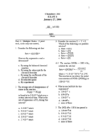 Example format of Chemistry 2
