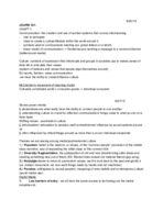 Week 1 Lecture Notes (Chapt 1 & 2)