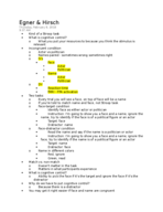 Egner & Hirsch Notes