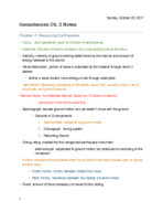 Geosciences Ch. 2 Notes 