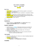 Unit 13 Notes: Probability