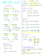MAT 272 EXAM 3 STUDY GUIDE