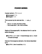 Power Series