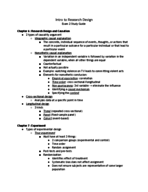 Research Design Exam 2 Study Guide