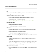 Neuroscience Drugs and Behavior Part 1 Notes