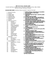 KIN 210 Exam 2 study guide