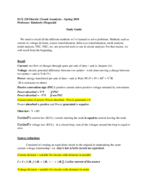 ECE 210 Study Guide Exam #3