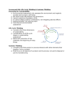 Life Cycle Thinking & Systems Thinking