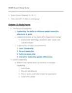 Exam 3 Study Guide
