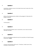 Practice ELL Questions