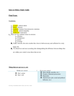 Final Exam study guide