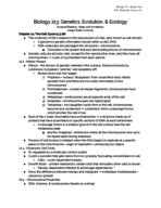 Principles of Biology: Midterm Study Guide