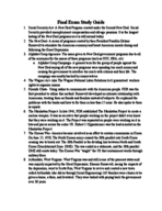 Final Exam Study Guide
