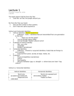 Lecture 1 Notes