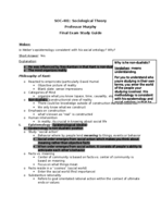 SOC-401: Sociological Theory Final Exam Study Guide