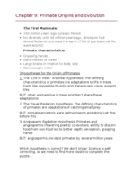 Human Evolution Notes/Study Guide 
