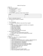 BIOS 457 Final Exam Study Guide 