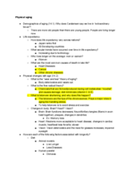 Physical and Social Aspect of Aging: Final Study Guide