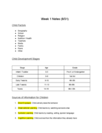 Week One Notes 