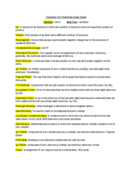 Chem 110 Final Study Guide