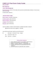 CHEM 113 Final Exam Study Guide