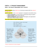 Week 2 - The Project Management and IT Context