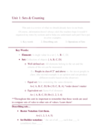 Unit 1: Sets & counting