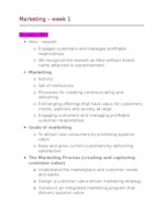 Marketing - week 1 notes