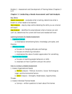 Module 2 - Assessment and Development for Training (Class Notes)