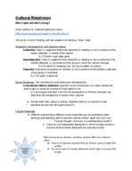 Ant 2063-002 week one youtube video "cultural relativism" notes