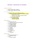 Genetics Ch.1