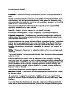 Microeconomics - Week 1