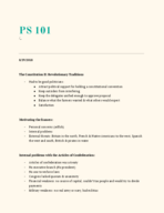 PS 101 Week 1 Notes