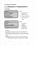 Elements of Organizations