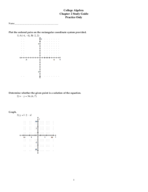 College Algebra Week 1-2 Notes