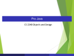 CS 2340 Objects and Design