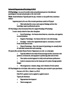 Industrial/Organizational Psych
