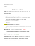 Chem 1310 Chapter 2: Atoms and Elements 