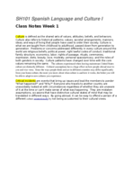 Introduction to Spanish 1 - week one class notes