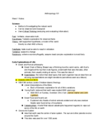 Anthropology 101, week 1 notes
