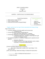 Chapter 1 -Biopsychology as a Neuroscience