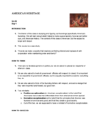 American Heritage 100 Day 1 notes