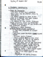 History of Modern Art First set of Notes