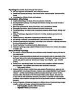 PSYCHOLOGY 101 WEEK 1